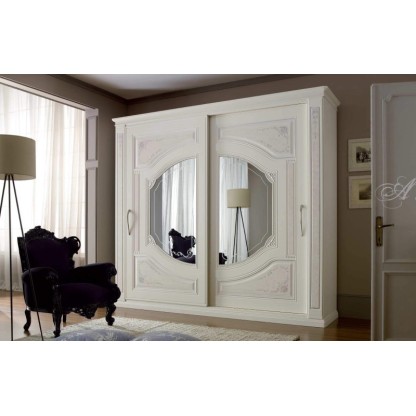 Шкаф с 2-мя раздвижными дверьми и зеркальными вставками Armadi