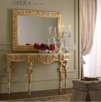 Консоль с зеркалом декорированый резьбой Opera