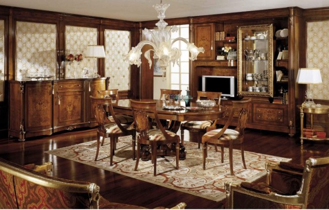 Столовый гарнитур с инкрустацией Antonelli Moravio AMC