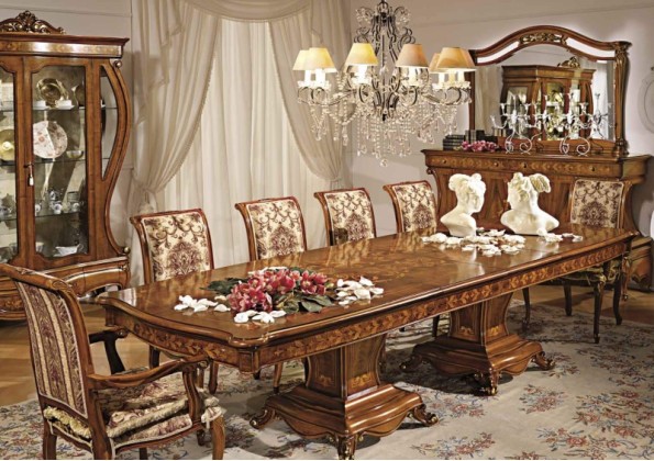 Мебель для столовой - массив дерева с резным декором Antonelli Moravio AMC