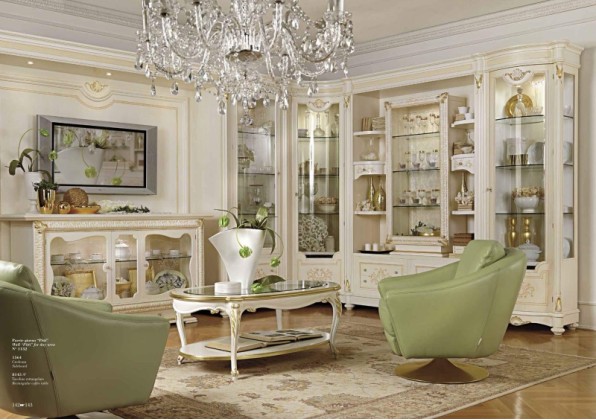 Гостиная с резным декором - цвет белый Antonelli Moravio AMC