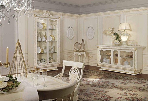 Гостиный гарнитур в молочном цвете Antonelli Moravio AMC