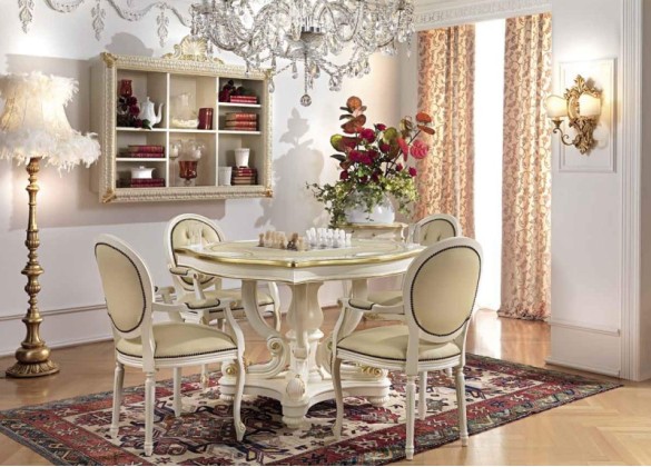 Столовый столик цвета слоновая кость Antonelli Moravio AMC