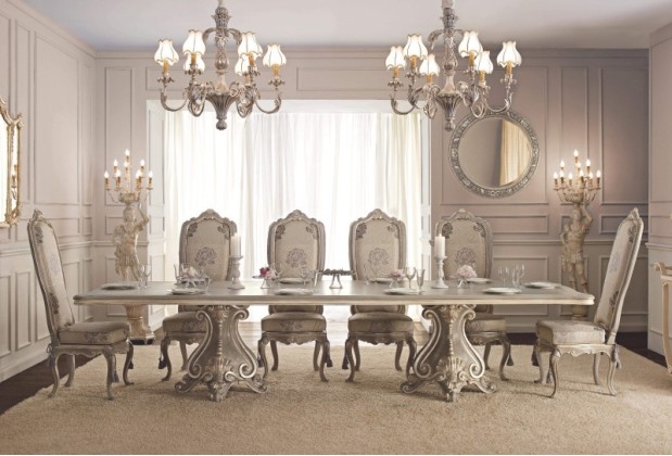 Итальянская столовая в классическом стиле с ручной резьбой Giorno