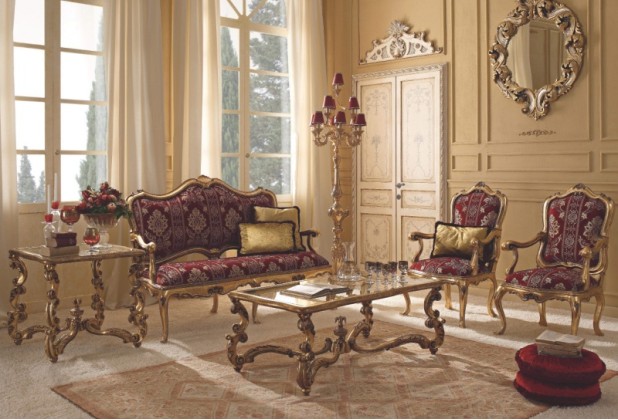 Гарнитур для гостиной с позолотой классика Giorno