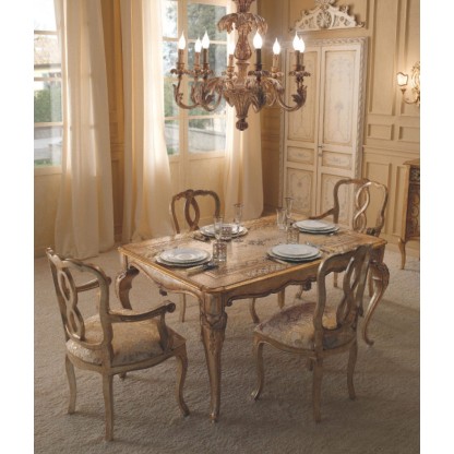 Классическая столовая с инкрустацией и патинированием Giorno