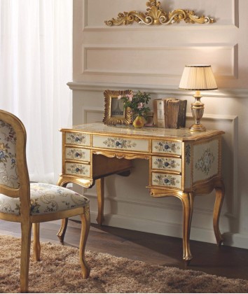 Письменный стол - слоновая кость с росписью Andrea Fanfani