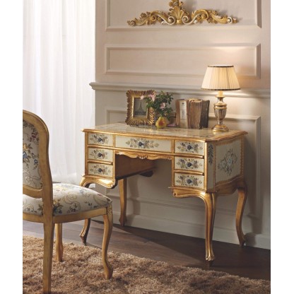 Письменный стол - слоновая кость с росписью Andrea Fanfani