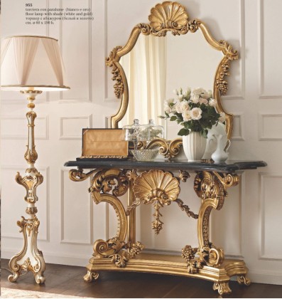 Консоль с позолоченной резьбой Giorno