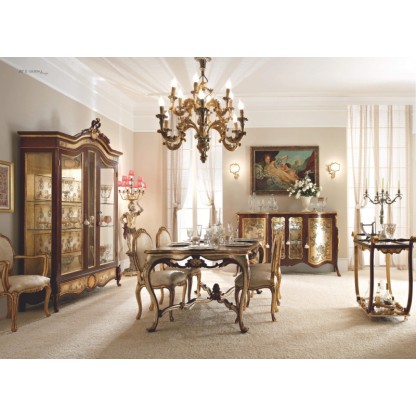 Шикарная столовая мебель с орнаментом стиль - классический Giorno