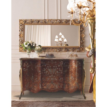 Росписной комод с выдвижными ящиками и зеркалом Giorno