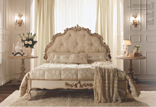 Двухспальная кровать с высоким изголовьем Notte