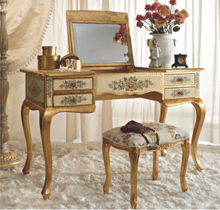 Туалетный столик с откидной крышкой и зеркалом Notte