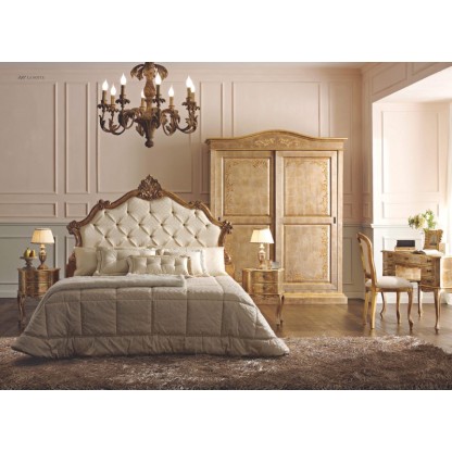 Патинированная мебель в спальню обивка капитоне Notte