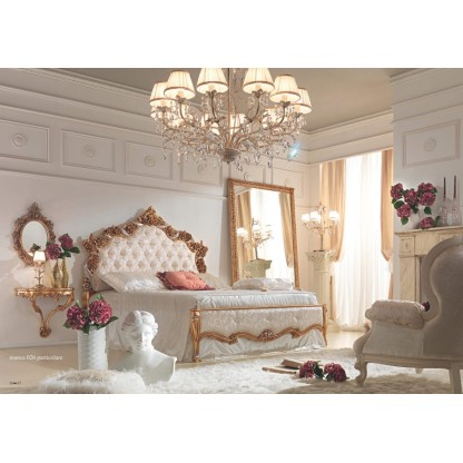 Кровать с резным изголовьем - сусальное золото Antonelli Moravio Atena