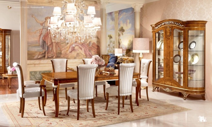 Столовая в цвете орех Barnini Оseo Diamante