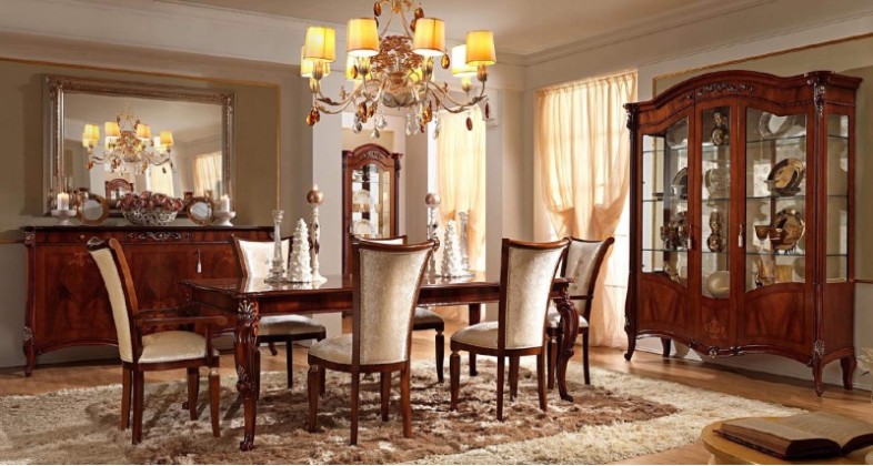 Итальянская мебель в столовую - цвет орех - Prestige