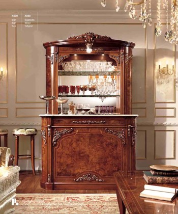 Домаший бар с резным декором ручной работы Reggenza