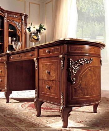 Письменный стол отделка ручная резьба Reggenza