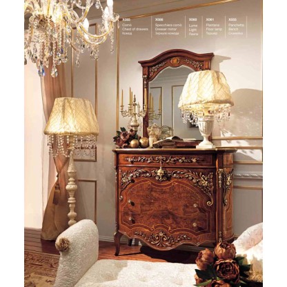 Комод с зеркалом украшены орнаментом Reggenza