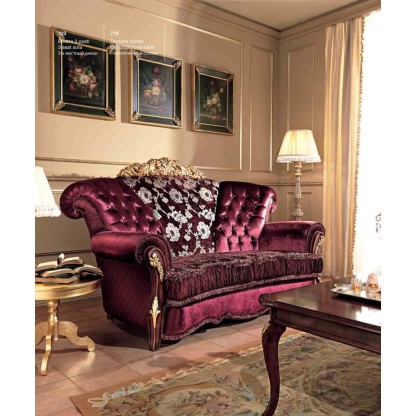 3-х местный диван бордового цвета Reggenza