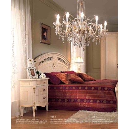 Спальная кровать с ажуром - цвет слоновая кость Reggenza