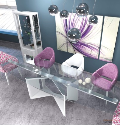 Стол со стеклянной столешницей Domus - Susanne