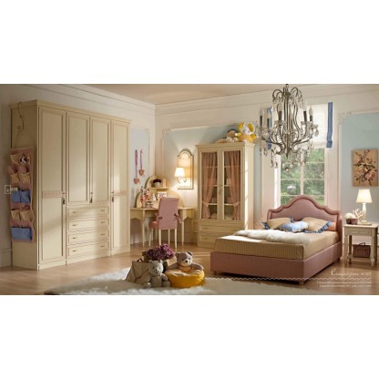 Комплект мебели в детскую для девочки в бежево-розовом цвете Happy Night