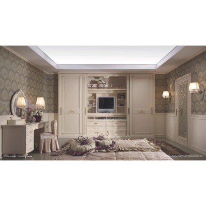 Шкаф в отделке магнолия патина с верхним слоем охры Ferretti e Ferretti Morfeo