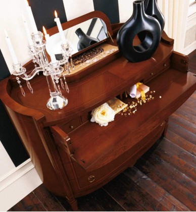 Овальный комод цвета натурального дерева Grilli - 900 Antiquariato