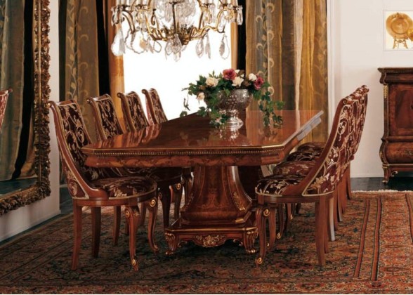 Обеденная группа с гобеленом и резным декором Grilli - Rondo