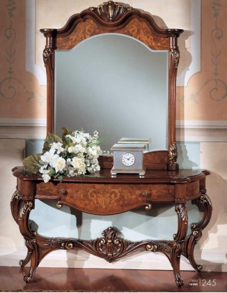 Консольный столикс зеркалом и резьбой ручной работы Grilli - Trevi