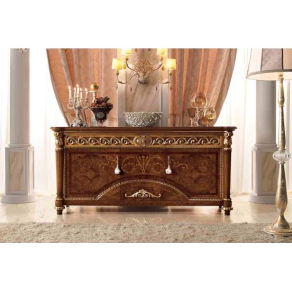 Комод - цвета орех с контурным резным декором LUIGI XVI