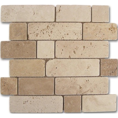 Mosaico Travertino Brick 30,5x30,5